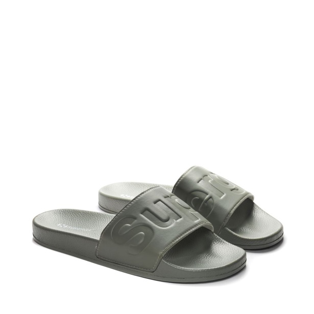 CA Superga 1908 Polysoft Slides - Green Safari