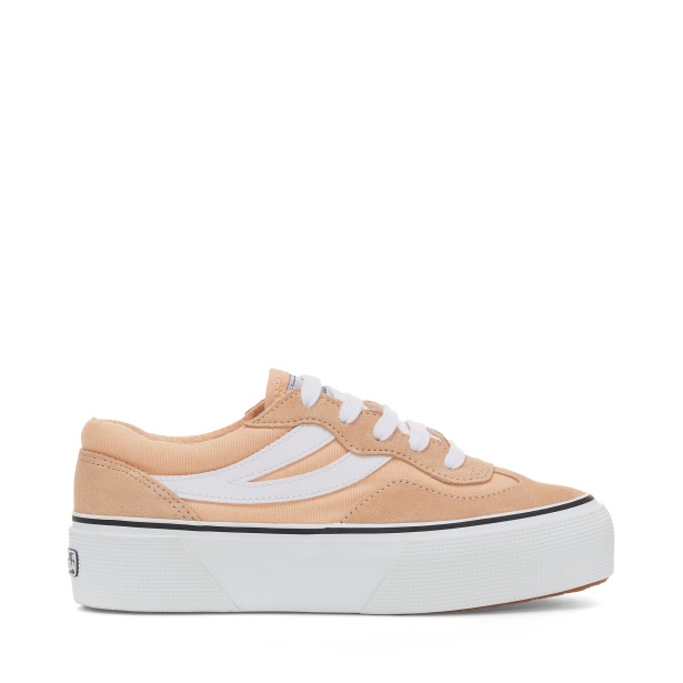CA Superga 3041 Revolley Colorblock Platf Pink Peach-White