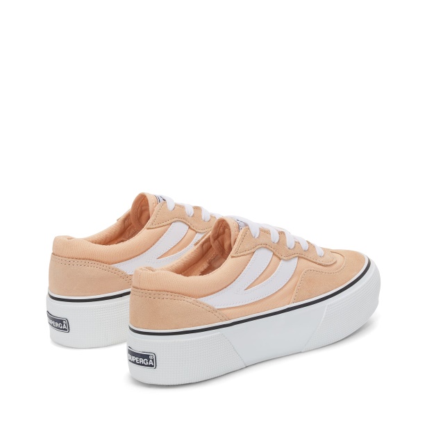 CA Superga 3041 Revolley Colorblock Platf Pink Peach-White