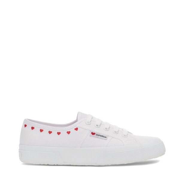 CA Superga 2750 Little Hearts Embroidery White-Red Heart