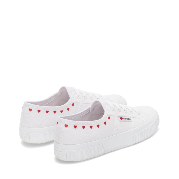 CA Superga 2750 Little Hearts Embroidery White-Red Heart