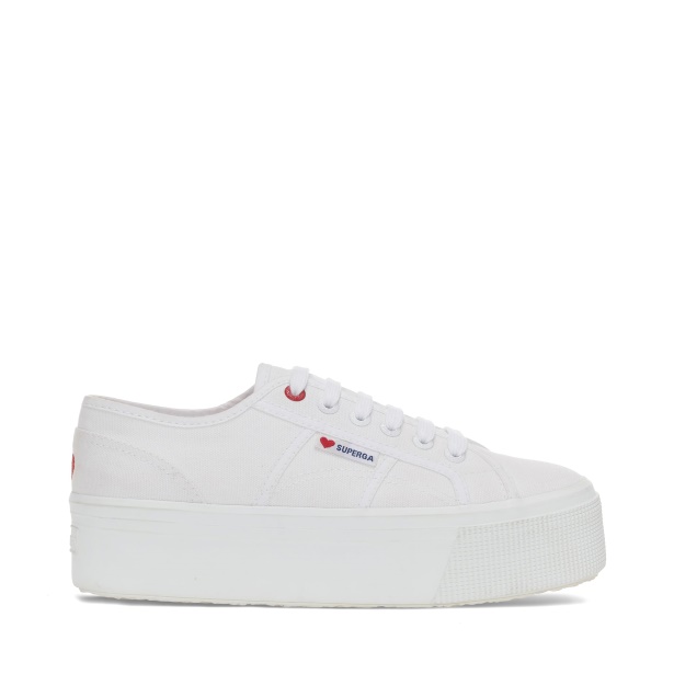 CA Superga 2790 Little Heart Embroidery White -Red Heart