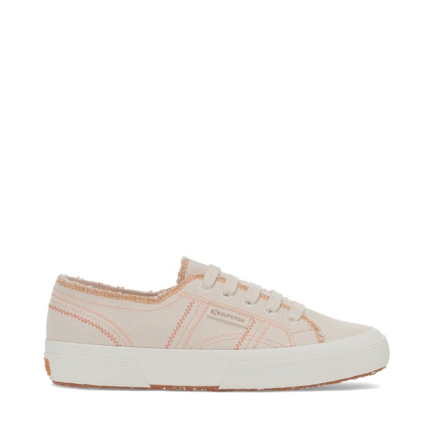 CA Superga 2750 Organic Stitching Beige Raw-Orange Apricot