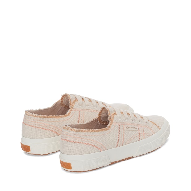 CA Superga 2750 Organic Stitching Beige Raw-Orange Apricot