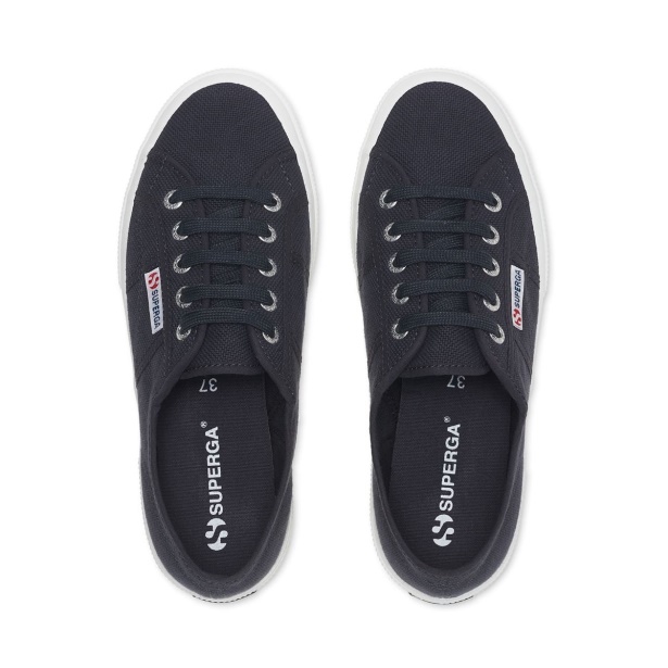 CA Superga 2750 Washed Cotton Blue Grey Dk Washed
