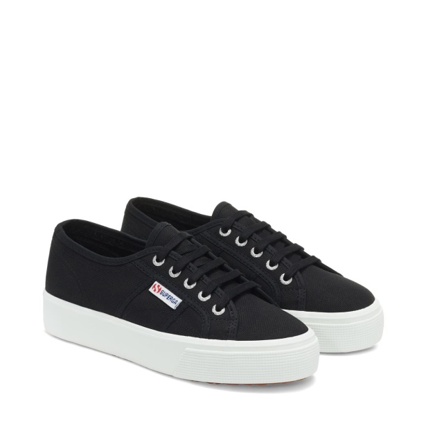 CA Superga 2730 Mid Platform Black-F White