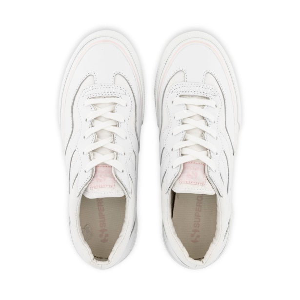 CA Superga 3041 Revolley Leather Platform White-Pink Ish