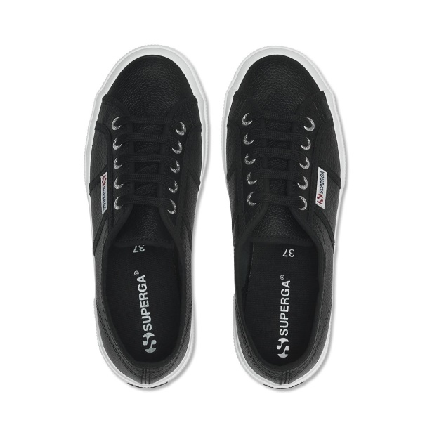 CA Superga 2750 Tumbled Leather Black-White