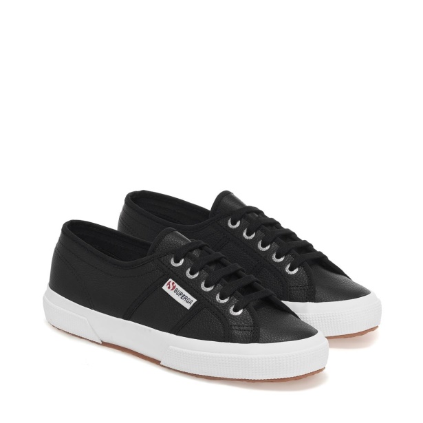 CA Superga 2750 Tumbled Leather Black-White
