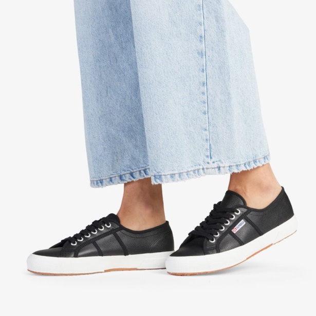 CA Superga 2750 Tumbled Leather Black-White