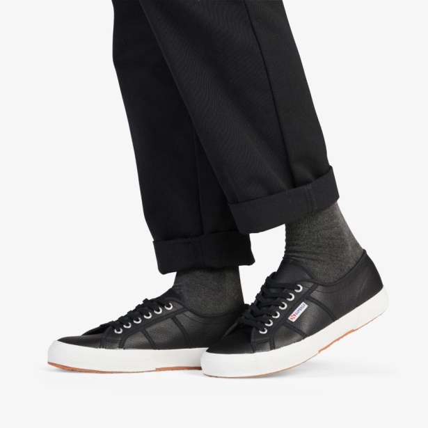 CA Superga 2750 Tumbled Leather Black-White