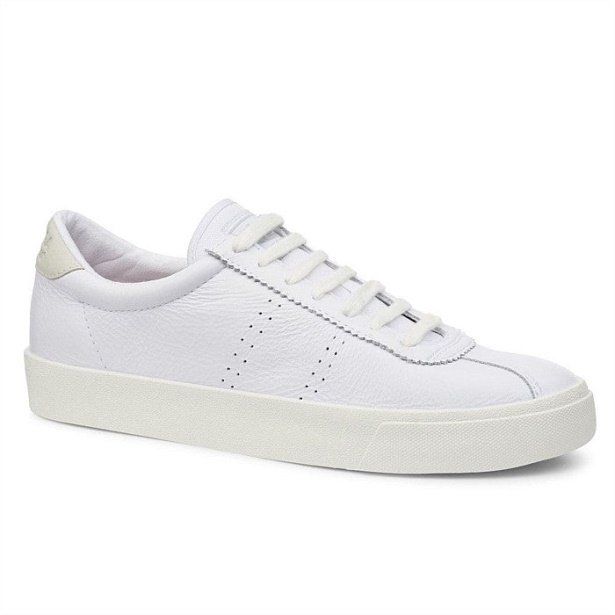 CA Superga 2843 Club S Comfort Leather White-White-Beige Gesso