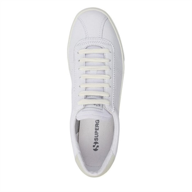 CA Superga 2843 Club S Comfort Leather White-White-Beige Gesso