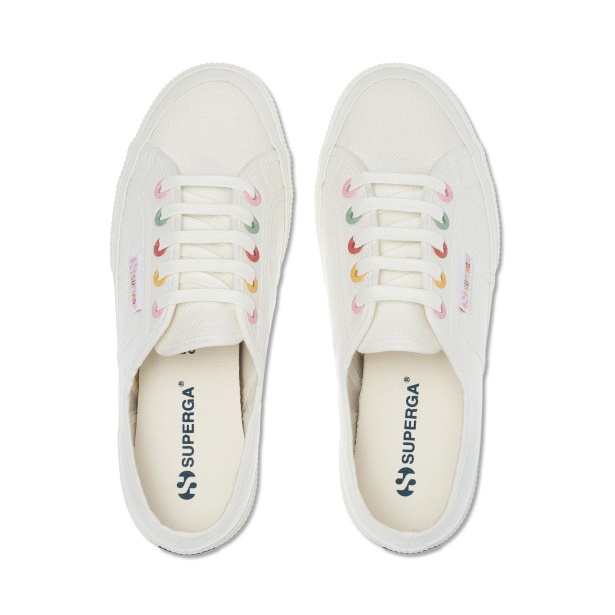 CA Superga 2750 Rainbow Details White-Groovy Eyelets