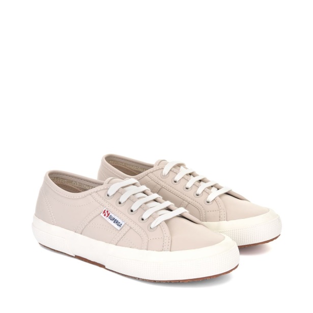 CA Superga 2750 Vegan Faux Leather Beige White-Avorio