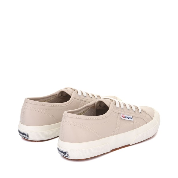 CA Superga 2750 Vegan Faux Leather Beige White-Avorio