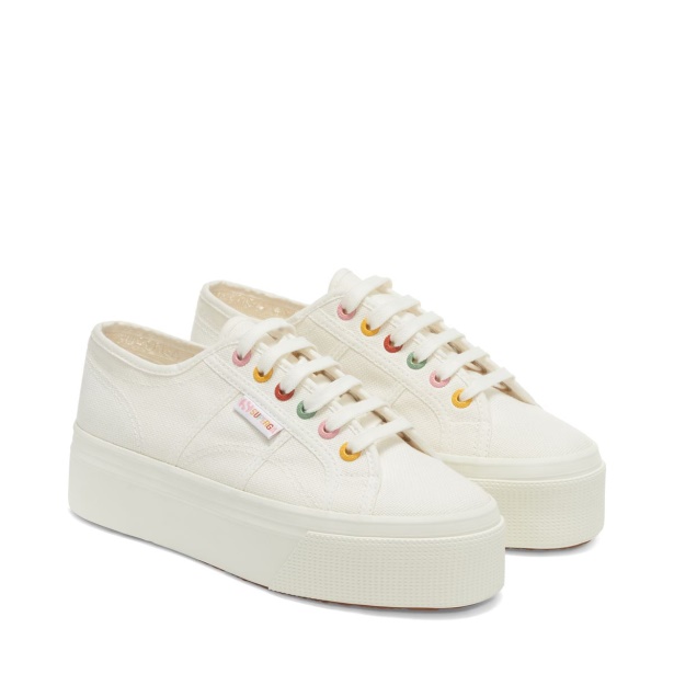 CA Superga 2790 Rainbow Details White-Groovy Eyelets