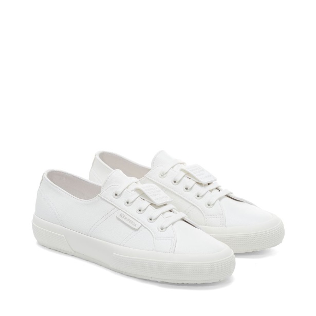 CA Superga 2750 Grape-Based Faux Leather White-White