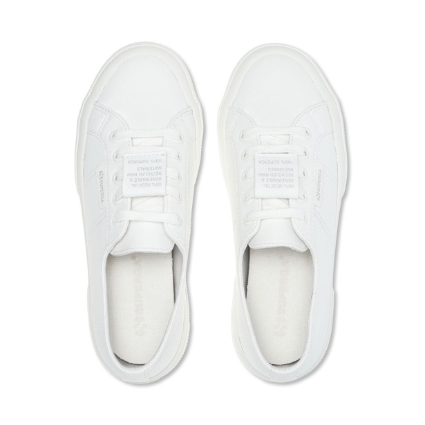 CA Superga 2750 Grape-Based Faux Leather White-White