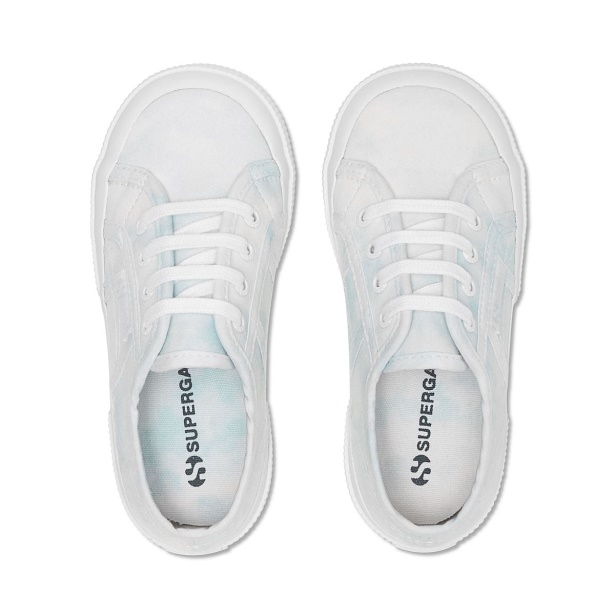 CA Superga 2750 Kids Clouds Print White-Lt Blue Clouds