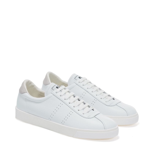 CA Superga 2843 Club S Comfort Leather White-Grey Colomba