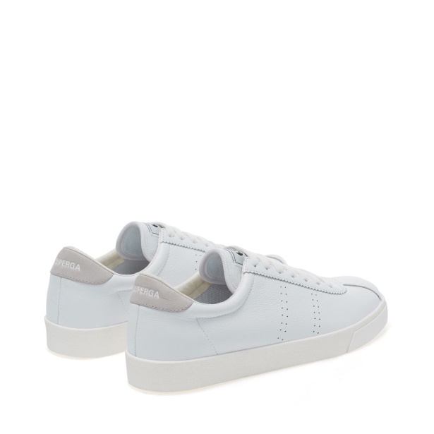 CA Superga 2843 Club S Comfort Leather White-Grey Colomba