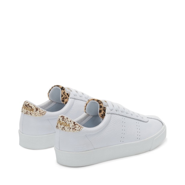 CA Superga 2843 Club S Calfhair Details White Spots-Leopard