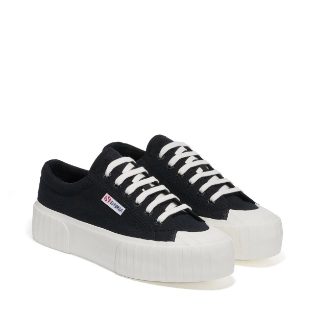 CA Superga 2631 Stripe Platform Black White