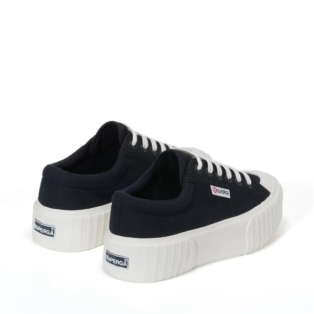 CA Superga 2631 Stripe Platform Black White