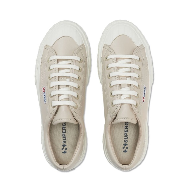 CA Superga 2631 Stripe Platform Vegan Fau Beige White