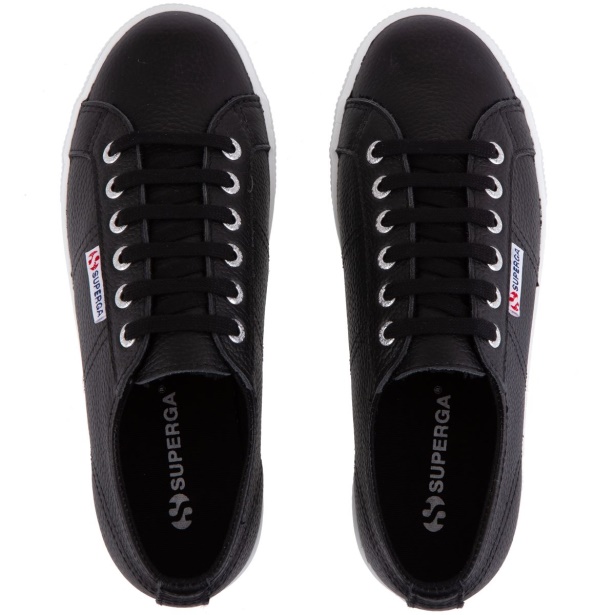 CA Superga 2790 Tumbled Leather Black-White