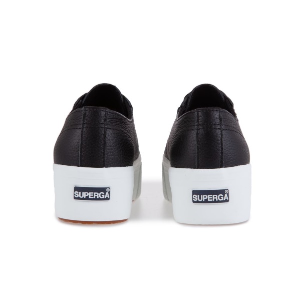 CA Superga 2790 Tumbled Leather Black-White