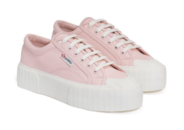 CA Superga 2631 Stripe Platform Vegan Pink White