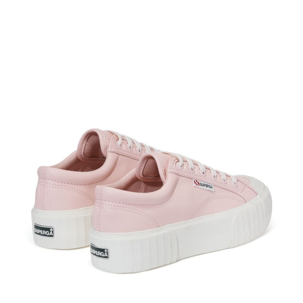CA Superga 2631 Stripe Platform Vegan Pink White