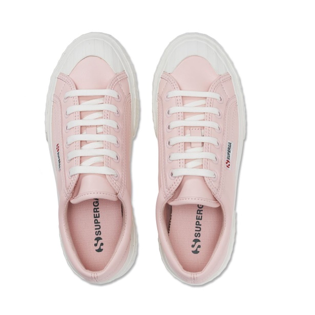 CA Superga 2631 Stripe Platform Vegan Pink White