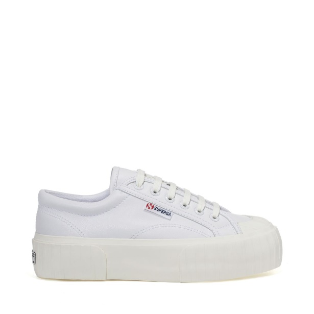 CA Superga 2631 Stripe Platform Vegan Fau White