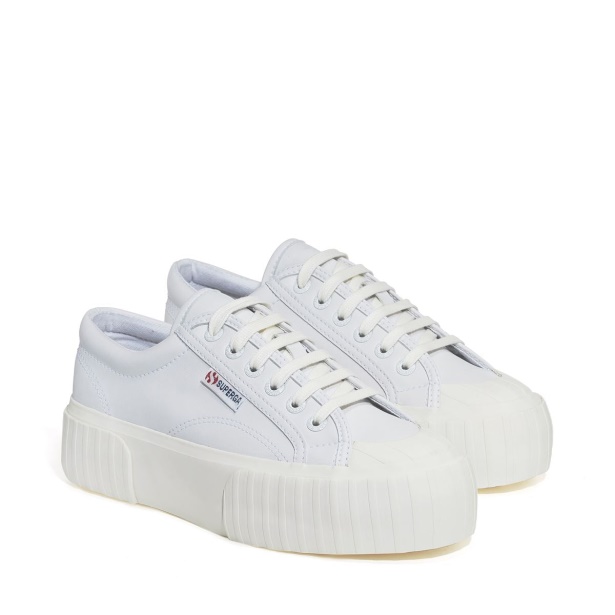 CA Superga 2631 Stripe Platform Vegan Fau White