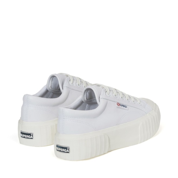 CA Superga 2631 Stripe Platform Vegan Fau White