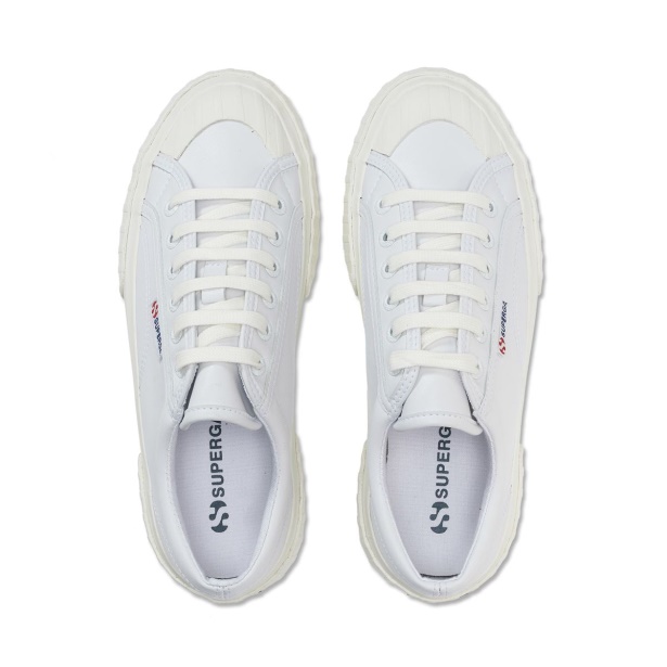 CA Superga 2631 Stripe Platform Vegan Fau White