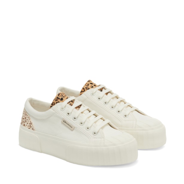 CA Superga 2631 Calfhair Details White Loepard Spots