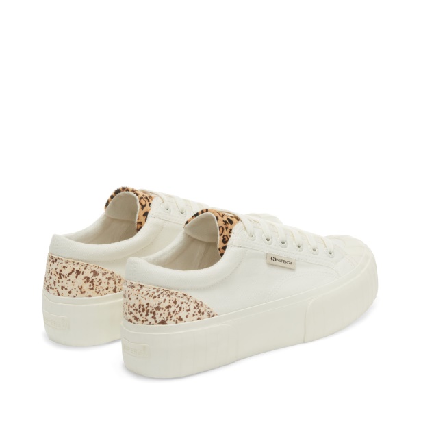 CA Superga 2631 Calfhair Details White Loepard Spots