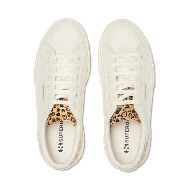 CA Superga 2631 Calfhair Details White Loepard Spots