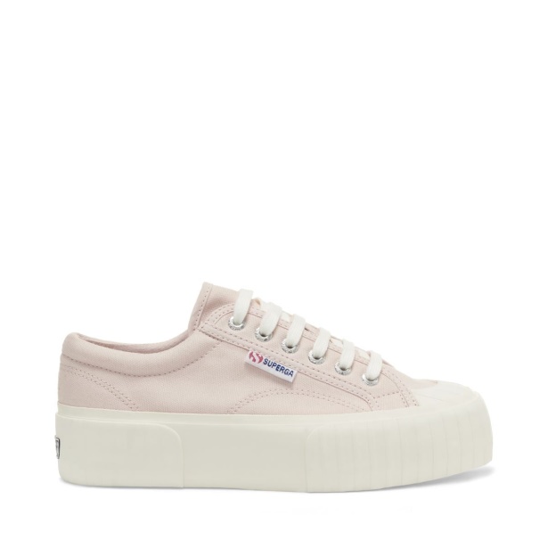 CA Superga 2631 Stripe Platform Pink Almond