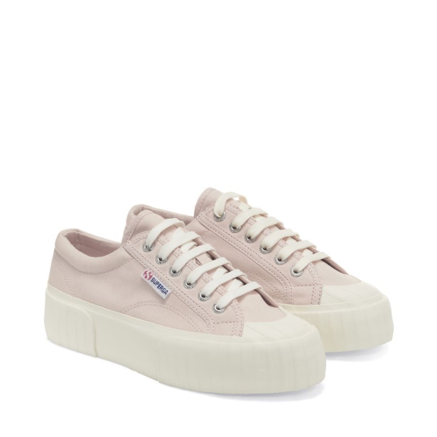 CA Superga 2631 Stripe Platform Pink Almond