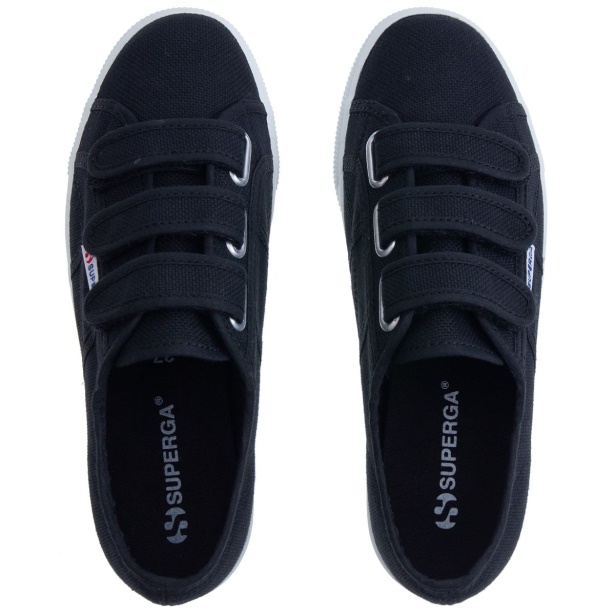 CA Superga 2790 Straps Black-Fwhite
