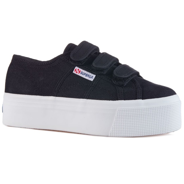 CA Superga 2790 Straps Black-Fwhite