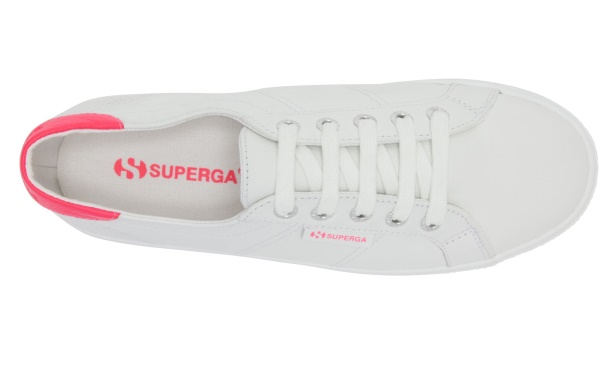 CA Superga 2730-Nappacomfleau White-Coral Fluo