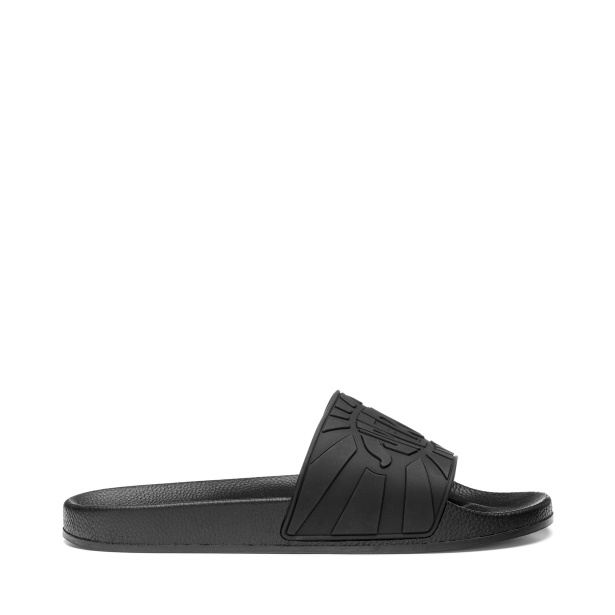 CA Superga 1908 Slides Raggiera Logo Total Black-Black