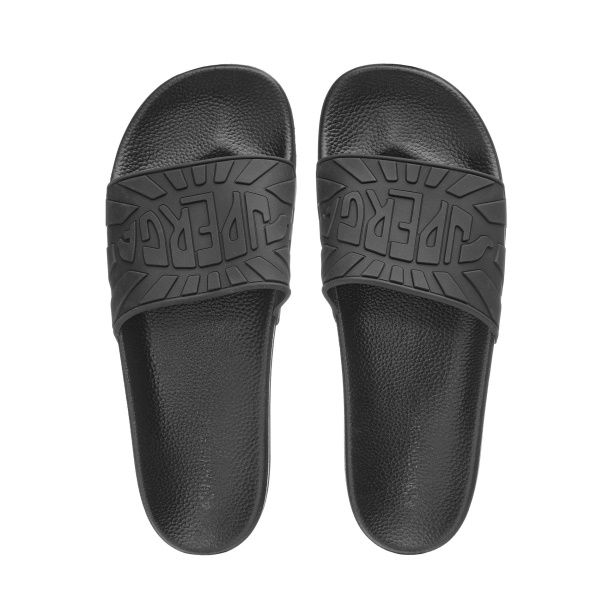 CA Superga 1908 Slides Raggiera Logo Total Black-Black