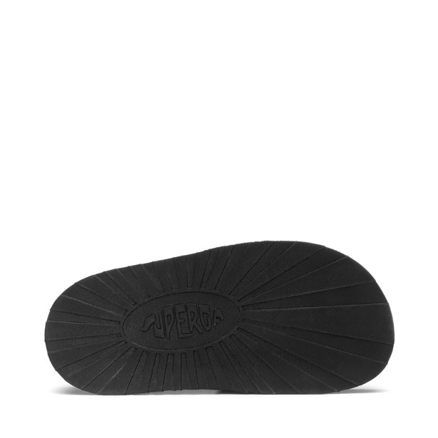 CA Superga 1918 Slide Platform Faux-Fur Total Black